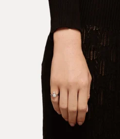 Rings|Classic Styles|Vivienne Westwood Reina Petite Ring PLATINUM / WHITE CZ