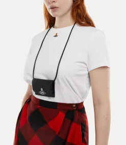 Wallets|Vivienne Westwood Re-vegan Grain Card Holder Strap