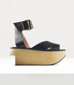 Sandals|Platforms|Vivienne Westwood Rocking Horse Pagan Sandal BLACK