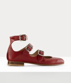 Sandals|Flats|Vivienne Westwood Roman Three Strap RED