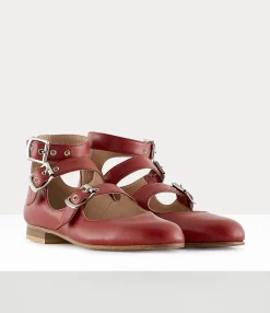 Sandals|Flats|Vivienne Westwood Roman Three Strap RED