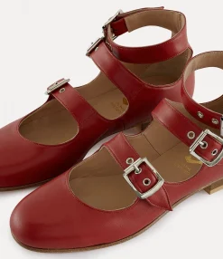 Sandals|Flats|Vivienne Westwood Roman Three Strap RED