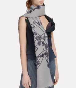 Scarves And Ponchos|Scarves And Ponchos|Vivienne Westwood Safety Pin Cross Over Scarf