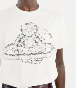 T-Shirts And Polos|Sweatshirts And T-Shirts|Vivienne Westwood Safety Pin Orb Classic T-shirt WHITE