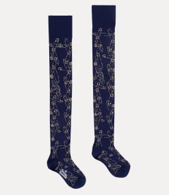 Socks|Socks And Tights|Vivienne Westwood Safety Pin Over The Knee Socks
