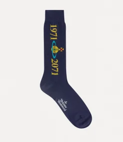 Socks|Socks And Tights|Vivienne Westwood Soccer Sock NAVY BLUE