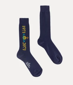 Socks|Socks And Tights|Vivienne Westwood Soccer Sock NAVY BLUE