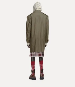 Coats And Jackets|Vivienne Westwood Stripped Trench Coat GREEN