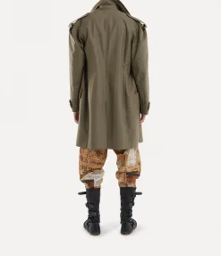 Coats And Jackets|Vivienne Westwood Stripped Trench Coat GREEN