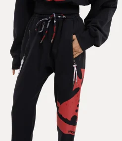 Trousers And Shorts|Vivienne Westwood Sunken Orb Football Trousers BLACK