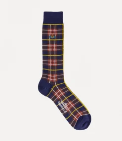Socks|Socks And Tights|Vivienne Westwood Tartan Sock NAVY BLUE