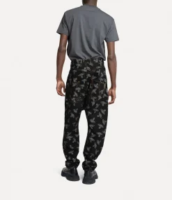 Trousers And Shorts|Vivienne Westwood Twisted Seam Jeans BLACK/ORBS