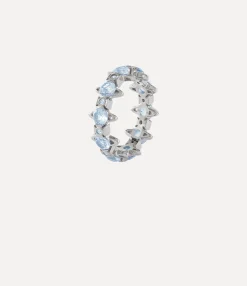Rings|Rings|Vivienne Westwood Warwick Ring PLATINUM / BLUE Nano Crystal (CZ)